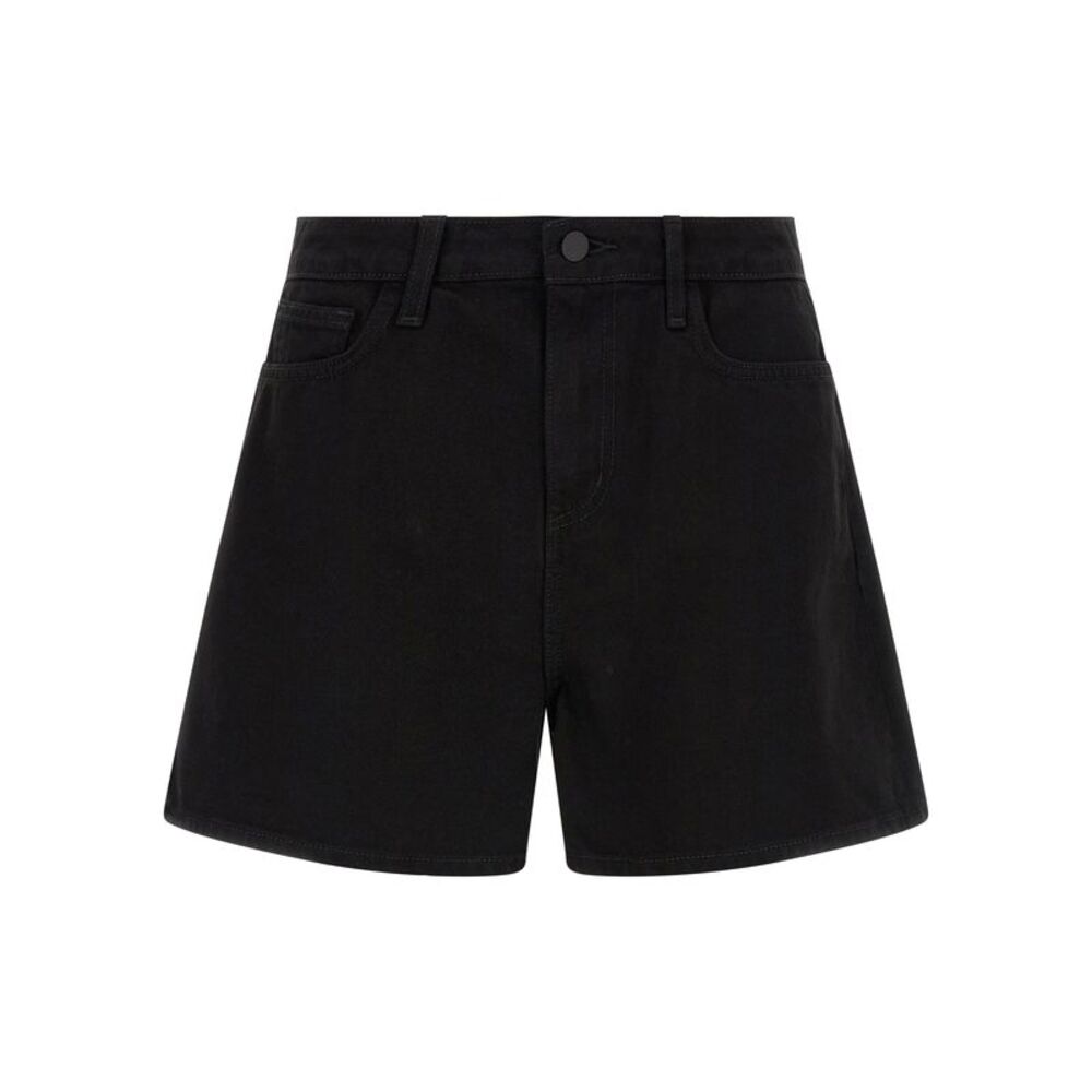 L'Agence Black Cotton Bermuda Women's Shorts
